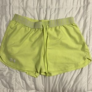 Neon Yellow Under Armor Shorts